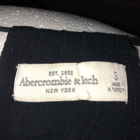Abercrombie & Fitch drop shoulder flowey black sheer  lined dress size small - Picture 4 of 4